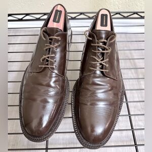 Giorgio Armani Rich Brown Leather Derbys